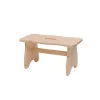 Complementi In Legno|Sgabello tom in legno di pino grezzo, 38x19x21,5 cm