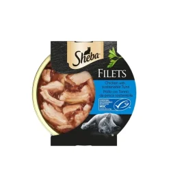 Alimenti Umido Gatto- Sheba - umido per gatti filets pollo e tonno al naturale 60 gr