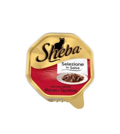 Alimenti Umido Gatto- Sheba selezione in salsa con succulento manzo e tacchino