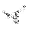 Rubinetti Vari|Sifone a 2 vie 1 1/2 canotto esterno ø 32/40 mm. per cucina