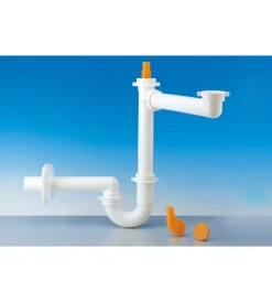 Sifone salvaspazio "lira" a "s" 1 vasca 1 1/2" x 40 mm., per cucina Sifoni