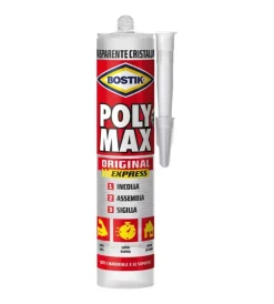 Colle- Sigillante trasparente bostik "poly max cristal express"  3 in 1  - 300 gr