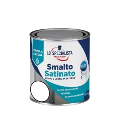 Smalti All' Acqua|Smalto acqua satinato 0,5 lt. bianco