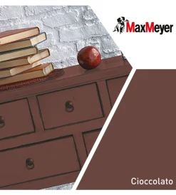 Max Meyer Smalti All' Acqua|Smalto all'acqua acril-poliuretanico "brillante" colore cioccolato, 125 ml
