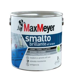 Smalti All' Acqua-Max Meyer Smalto all'acqua acril-poliuretanico "brillante" colore verde scuro, 2 litri