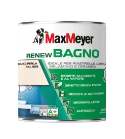Max Meyer Smalti Speciali|Smalto all'acqua bagno "renew" bianco perla 0,75 lt