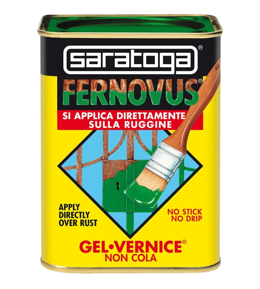 Smalti Antiruggine-Saratoga Smalto gel antiruggine "fernovus" grafite effetto metallizzato 750 ml