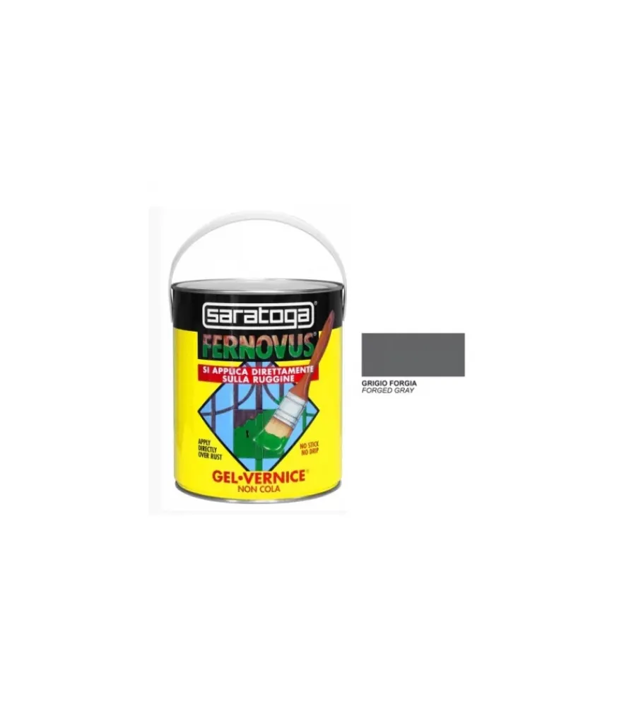 Hot Smalto gel antiruggine "fernovus" grigio forgia metallizzato 2,5 lt Smalti Antiruggine