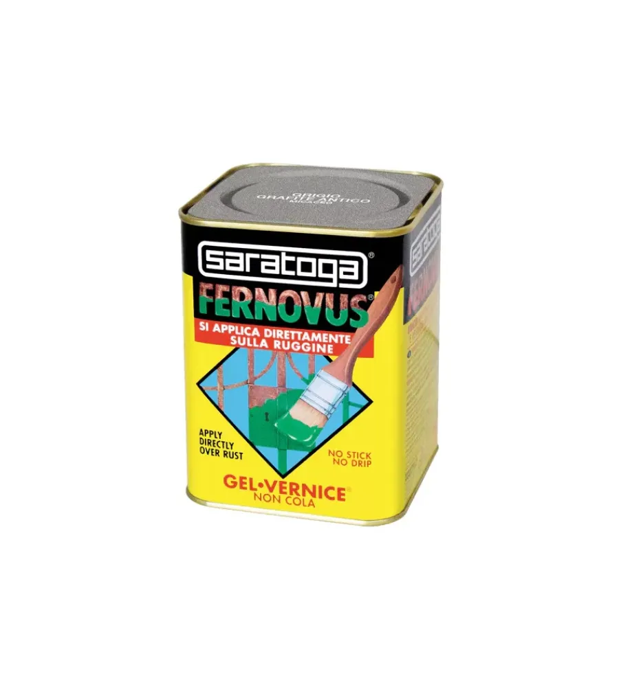 Smalti Antiruggine-Saratoga Smalto gel antiruggine "fernovus" micaceo grigio grafite 750 ml