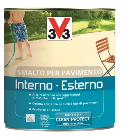 V33 Smalti Speciali|Smalto per pavimenti interno - esterno all'acqua - bianco - 0,5 litri