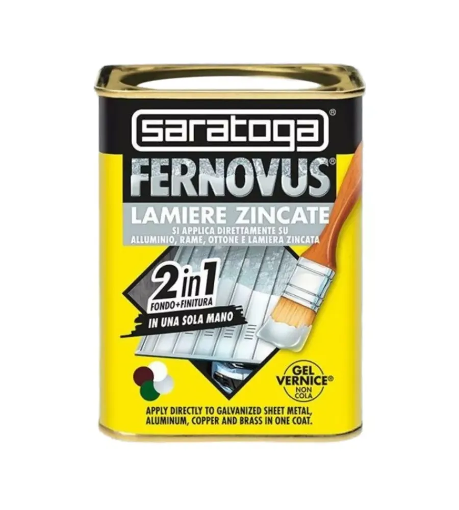 Smalti Antiruggine-Saratoga Smalto protettivo per lamiere zincate "fernovus" verde 750 ml