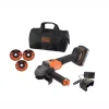 Black+Decker Smerigliatrici|Smerigliatrice angolare a batteria "bcg6l8d1s-qw" 115 mm 18v