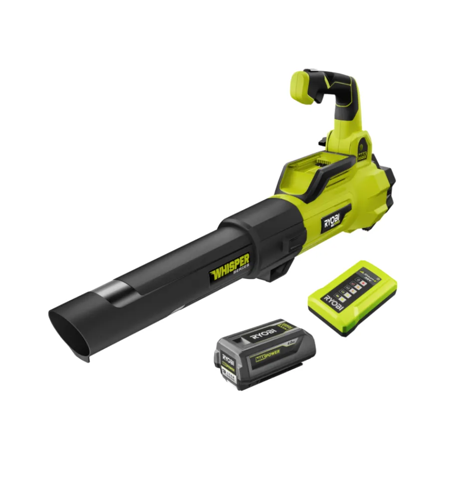 Soffiatori E Aspiratori-Ryobi Soffiatore a batteria con turbine jet "ry36blxa-140p" batterie incluse 2x4ah 36v