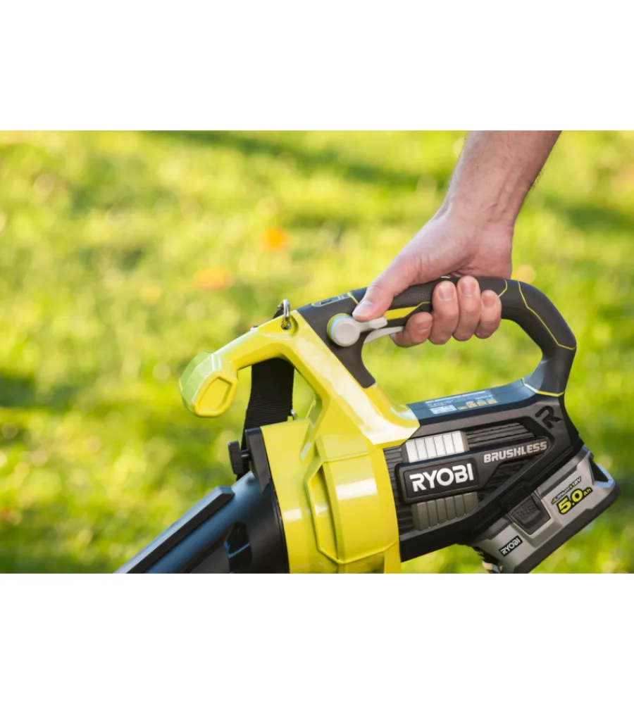 Soffiatori E Aspiratori-Ryobi Soffiatore aspiratore a batteria "obv18" 18v, solo corpo macchina