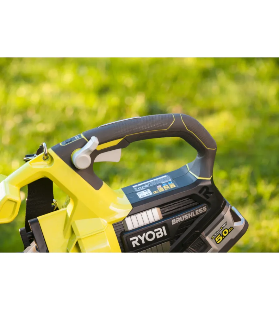 Soffiatori E Aspiratori-Ryobi Soffiatore aspiratore a batteria "obv18" 18v, solo corpo macchina