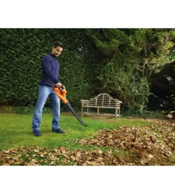 Black+Decker Soffiatori E Aspiratori|Soffiatore da giardino black + decker "gwc1820pc-qw" con batteria al litio power command 18v 2.0ah.