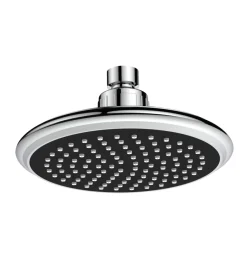 Docce E Accessori-Idro-Bric Soffione "round" anticalcare nero diametro 15 cm, 1 getto