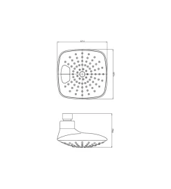 Docce E Accessori- Soffione per doccia quadrato