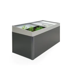 Coltivazione E Cura-Biohort Sopralzo dell'aiuola rialzata 2x1 grigio quarzo metallizzato - . 68013