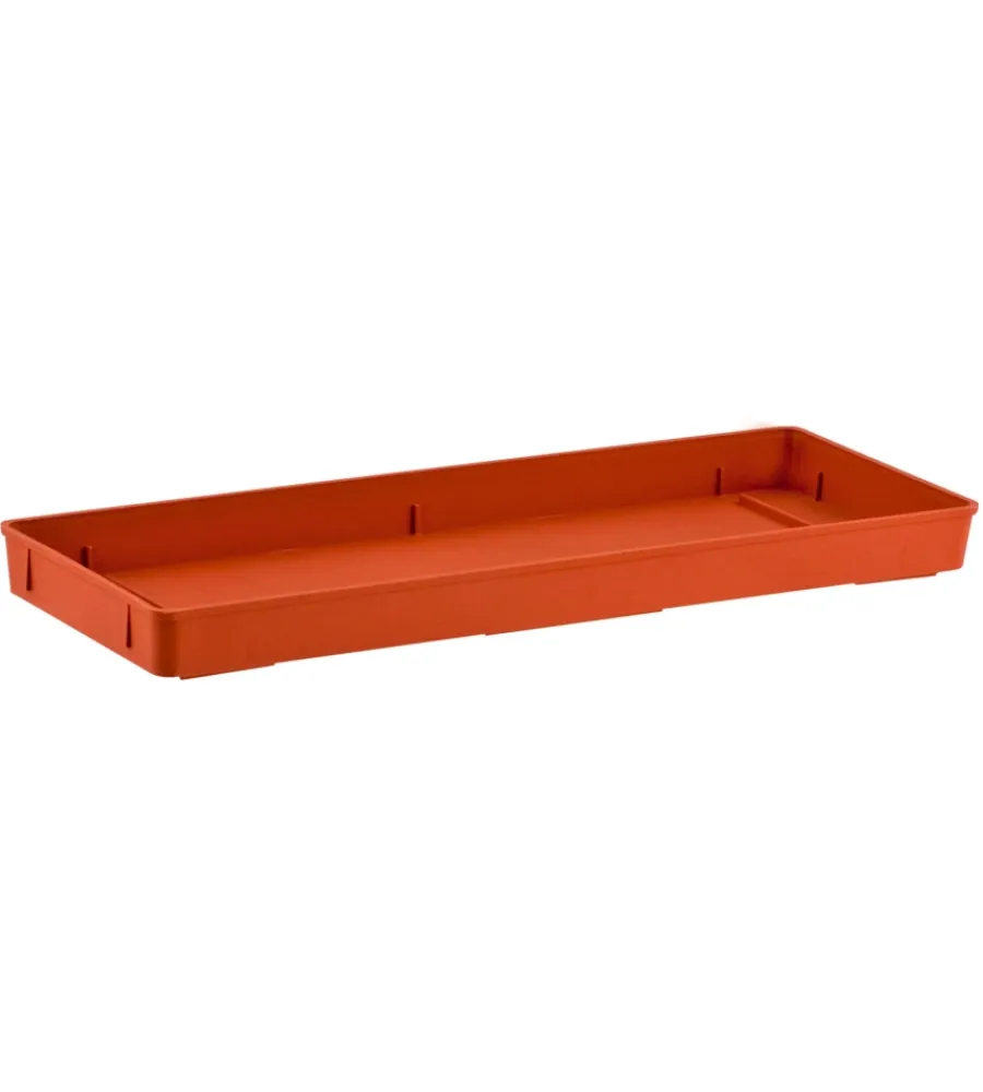 Coltivazione E Cura- Sottocassetta/sottovaso per gerani colore cotto - lungo 30 cm.