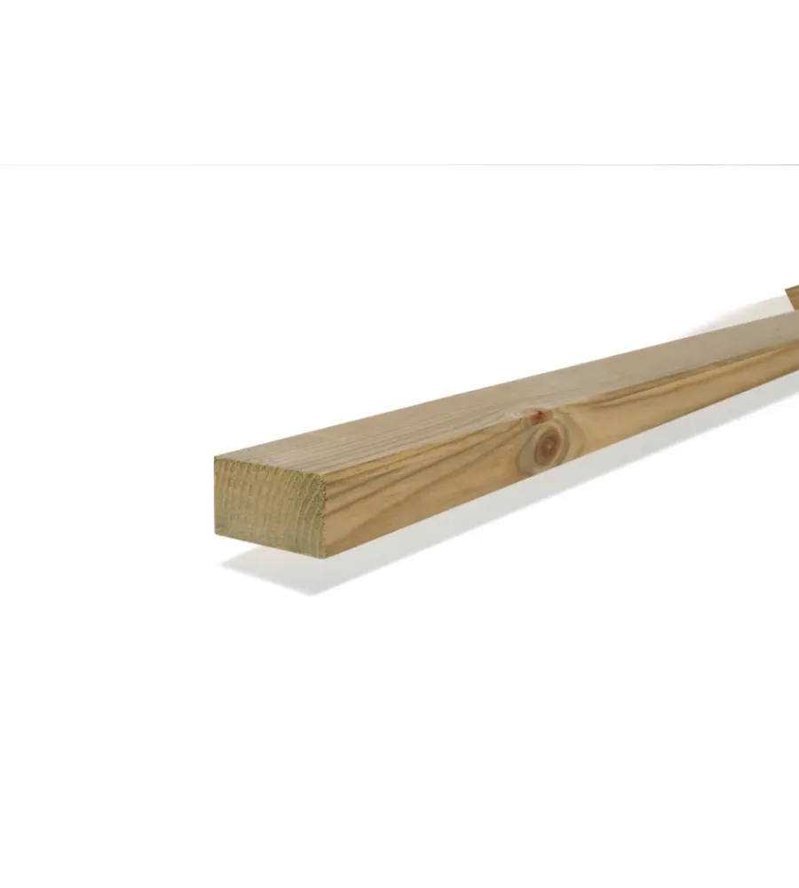 Reti, Recizioni E Cancelli Per Giardino- Sottolistello -b- in pino impregnato spessore 42 mm - 70 x 2000 mm
