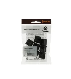 Accessori|Sottopiede a pinza nero ø 18 - 20 mm. con perno 8 pz.