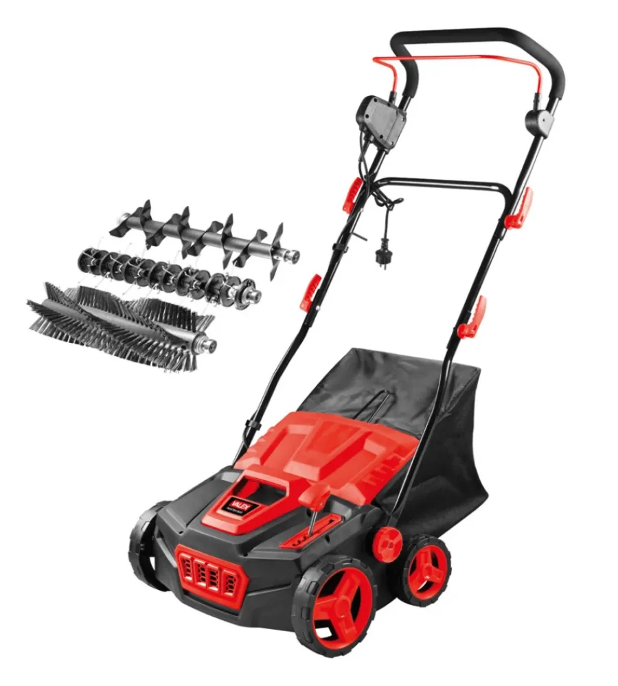 Valex Attrezzatura Giardinaggio|Spazzatrice, arieggiatrice, scarificatore elettrico "twister 1800" larghezza lavoro 38 cm 1800 w