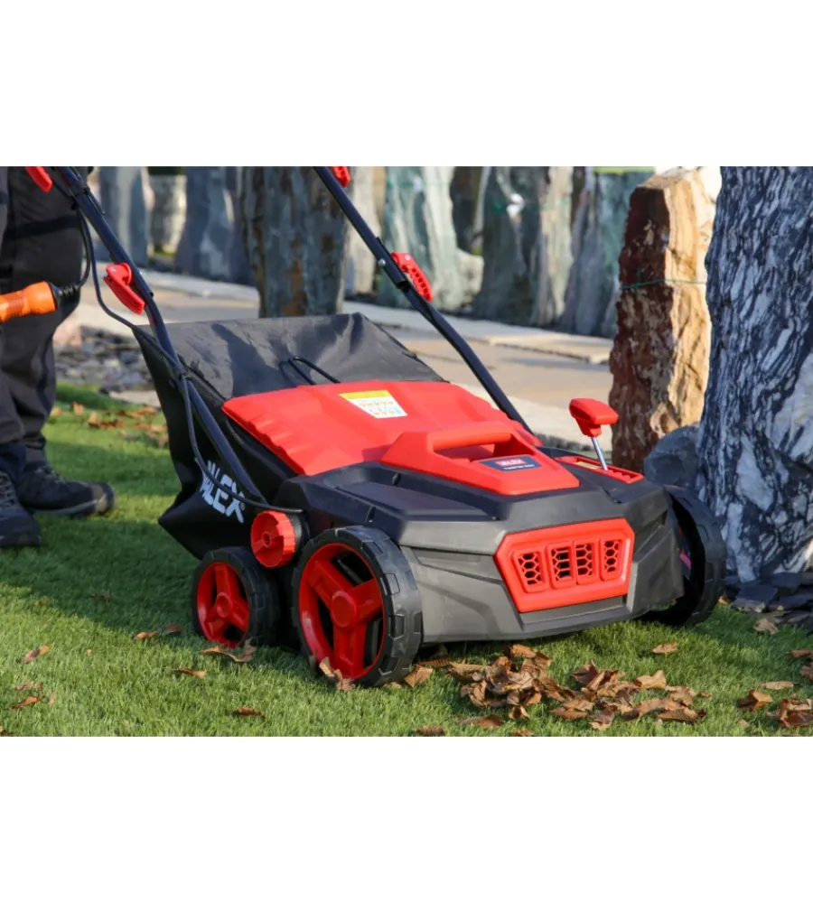Valex Attrezzatura Giardinaggio|Spazzatrice, arieggiatrice, scarificatore elettrico "twister 1800" larghezza lavoro 38 cm 1800 w