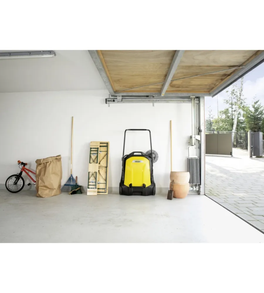 Karcher Attrezzatura Giardinaggio|Spazzatrice manuale "s6" con una spazzola laterale raggio 67 cm 38 l