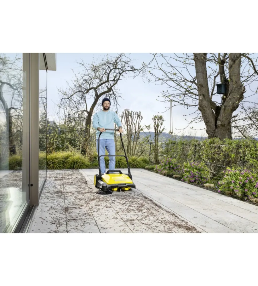 Karcher Attrezzatura Giardinaggio|Spazzatrice manuale "s6" con una spazzola laterale raggio 67 cm 38 l