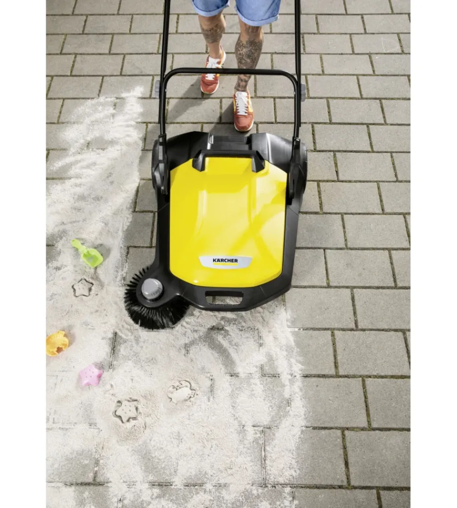 Karcher Attrezzatura Giardinaggio|Spazzatrice manuale "s6" con una spazzola laterale raggio 67 cm 38 l