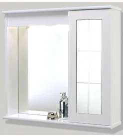 Accessori Bagno- Specchiera con anta destra.