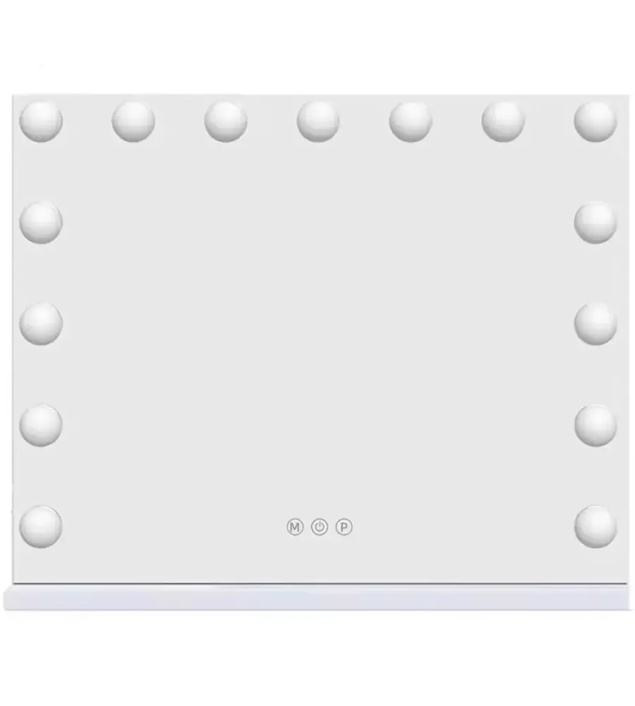 BellaHome Decorazione Pareti|Specchio con luci led "hollywood", 58x12x48 cm