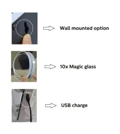 BellaHome Decorazione Pareti|Specchio con luci led