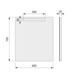 Accessori Bagno-Emuca Specchio 