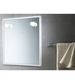 New Specchio 55x60 con luci bianco Accessori Bagno