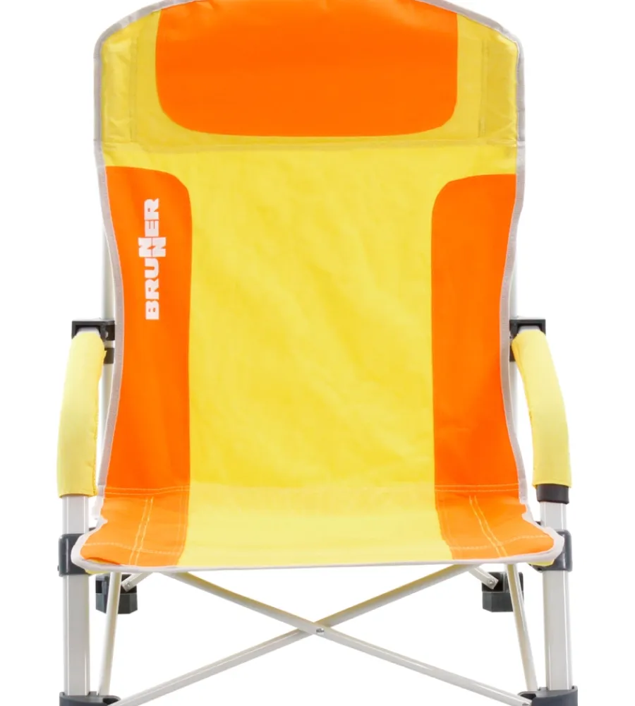 Campeggio-Brunner Spiaggina pieghevole "bula" in acciaio e poliestere giallo e arancione 57x50x73,5 cm