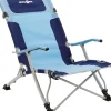 Brunner Campeggio|Spiaggina pieghevole "bula xl" in acciaio e poliestere azzurro e blu 61x74x87/31 cm