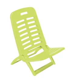 Discount Spiaggina pieghevole "playa" in polipropilene verde lime 40x51,5x62 cm Mobili Da Giardino E Accessori