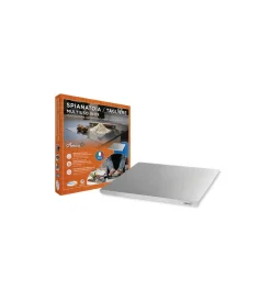Gimetal Forni Pizza|Spianatoio/tagliere in acciaio con antiscivolo e bordo, 49x47 cm