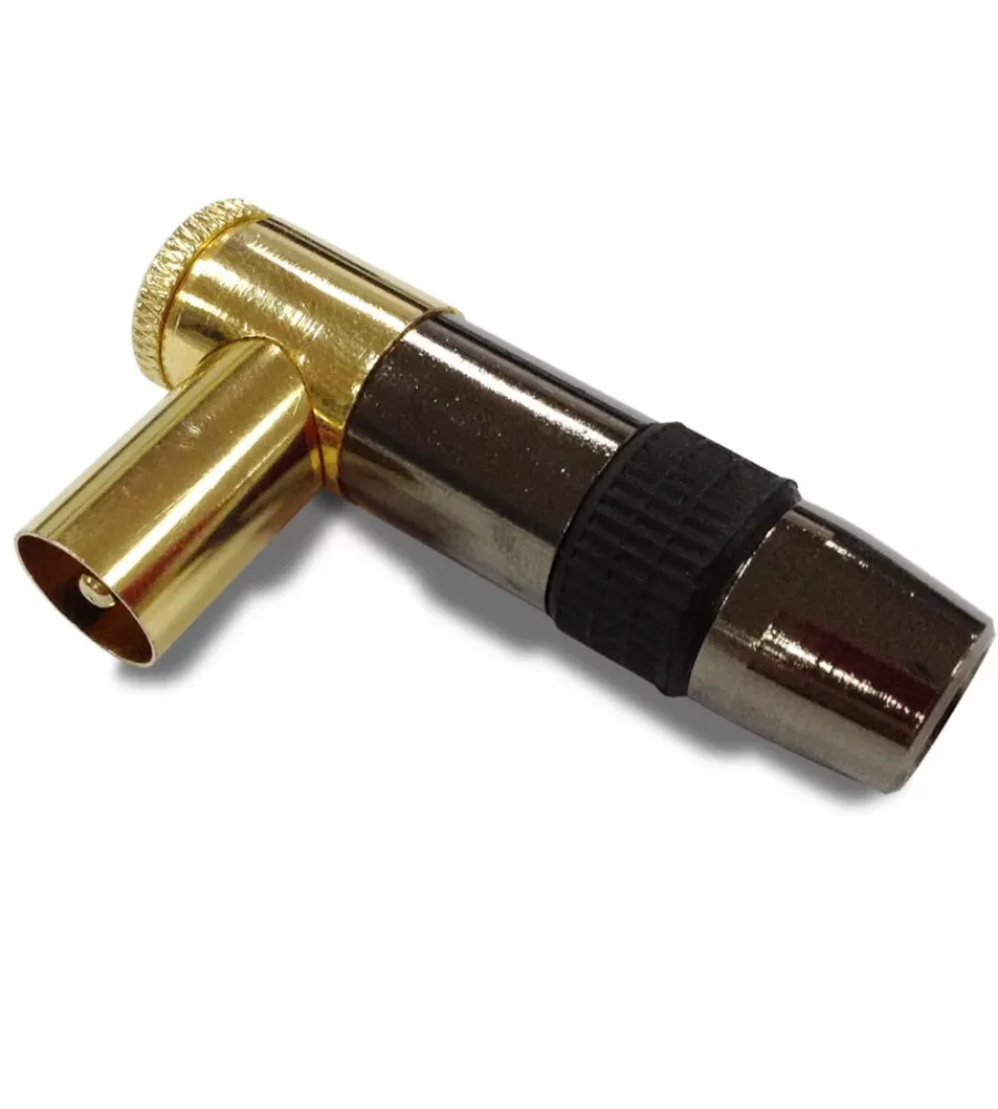 Antenne E Impianti Tv Sat- Spina blindata a gomito 9.5 mm. maschio