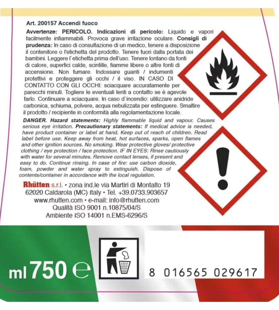 Hot Spray accendifuoco legna e carbonella "neutron" 750 ml Detersivi E Accessori