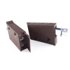 Ferramenta Per Mobili E Infissi- Staffe per aggancio pensili su barra colore marrone 2 pz.