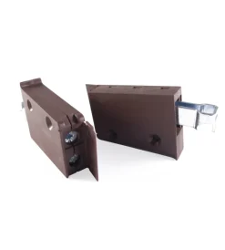 Ferramenta Per Mobili E Infissi|Staffe per aggancio pensili a barra - marrone - 2 pz.