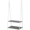 Mobili Da Ingresso|Stender appendiabiti in metallo bianco e cemento, 60x40x150 cm