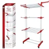 Accessori Lavanderia- Stendibiancheria "tower" con 3 piani e ruote, 126x64x170cm