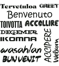 Decorazione Pareti|Stickers m words up welcom  - decoro crearreda.