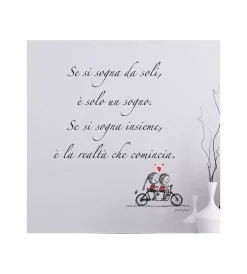 Decorazione Pareti|Stickers murale autoadesiva "tandem" - 47x70 cm - 1 foglio.