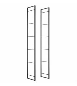 Armadi-Emuca Struttura per scaffale lader in acciaio nero, 179 cm