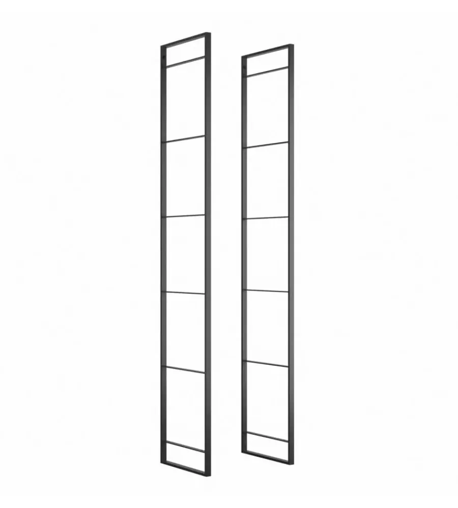 Armadi-Emuca Struttura per scaffale lader in acciaio nero, 179 cm